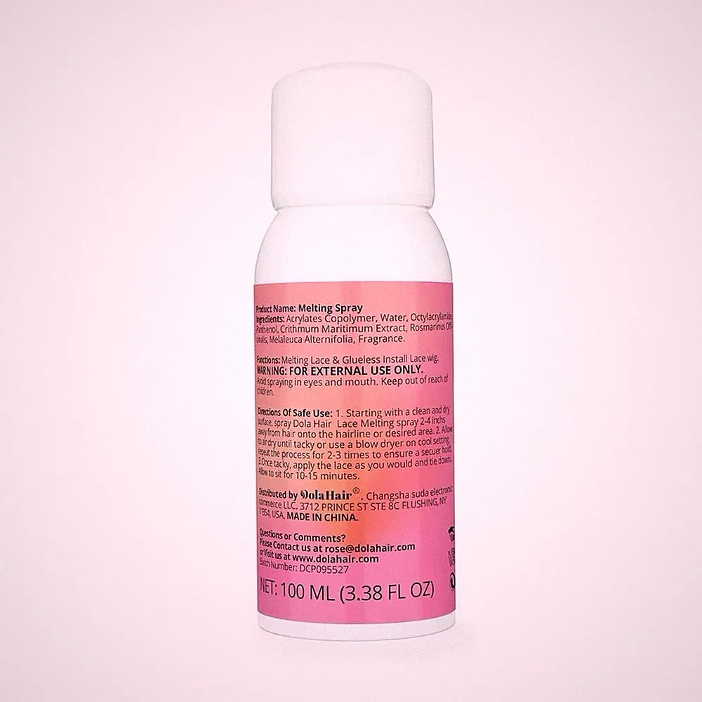 Dola Hair Melting Spray Long Lasting Clear 3.38 fl oz with Panthenol